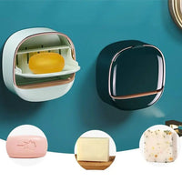 Wall Mounted Soap Holder with Drain Tray