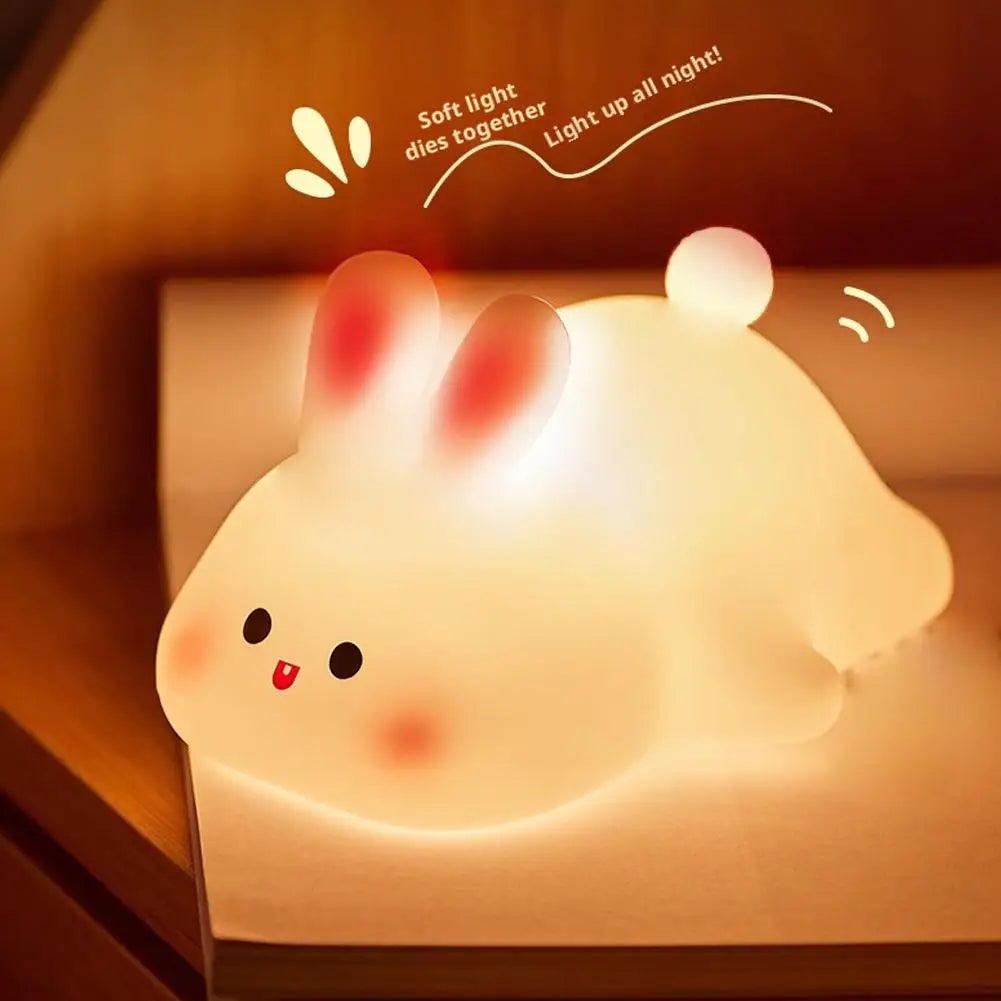 Cute Rabbit Silicone Night Light