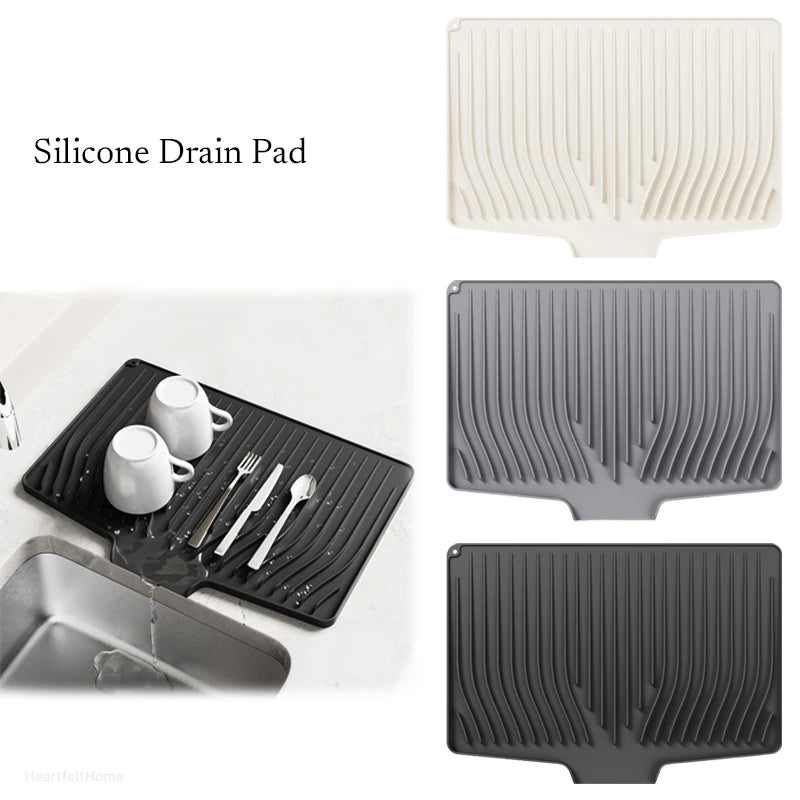 Silicone Dish Drying Mat with Sloped Design