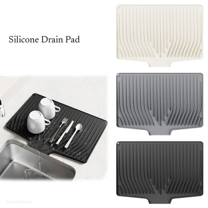 Silicone Dish Drying Mat with Sloped Design