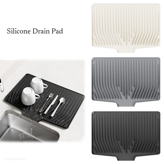 Silicone Dish Drying Mat with Sloped Design