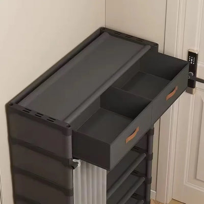 Premium Dustproof Shoe Rack Organizer - Multi-Layer Shoe Cabinet with Fabric Drawers
