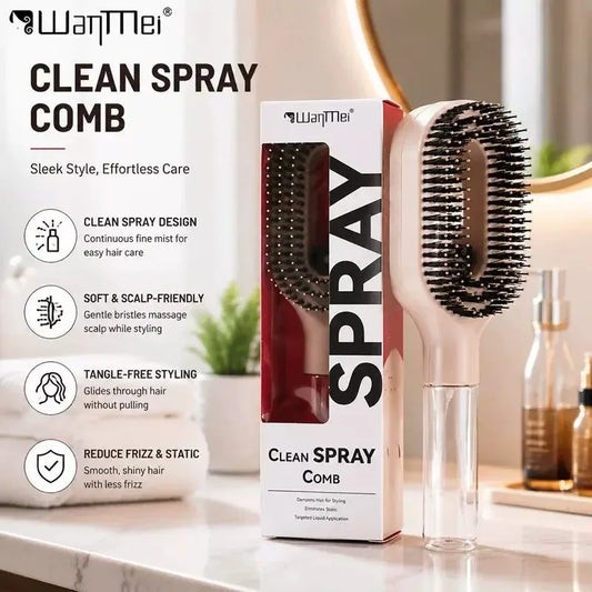 2 In 1 Spray Hair Brush Scalp Massager Comb