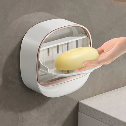 Wall Mounted Soap Holder with Drain Tray