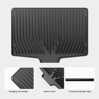 Silicone Dish Drying Mat with Sloped Design