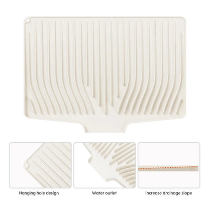 Silicone Dish Drying Mat with Sloped Design