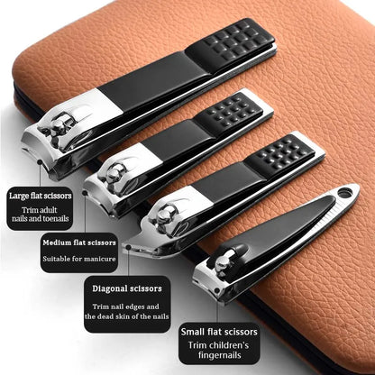 7-24pcs Manicure Pedicure Tool Set Stainless Steel Cuticle Nipper Cutter Kit
