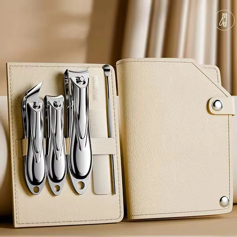 7-24pcs Manicure Pedicure Tool Set Stainless Steel Cuticle Nipper Cutter Kit