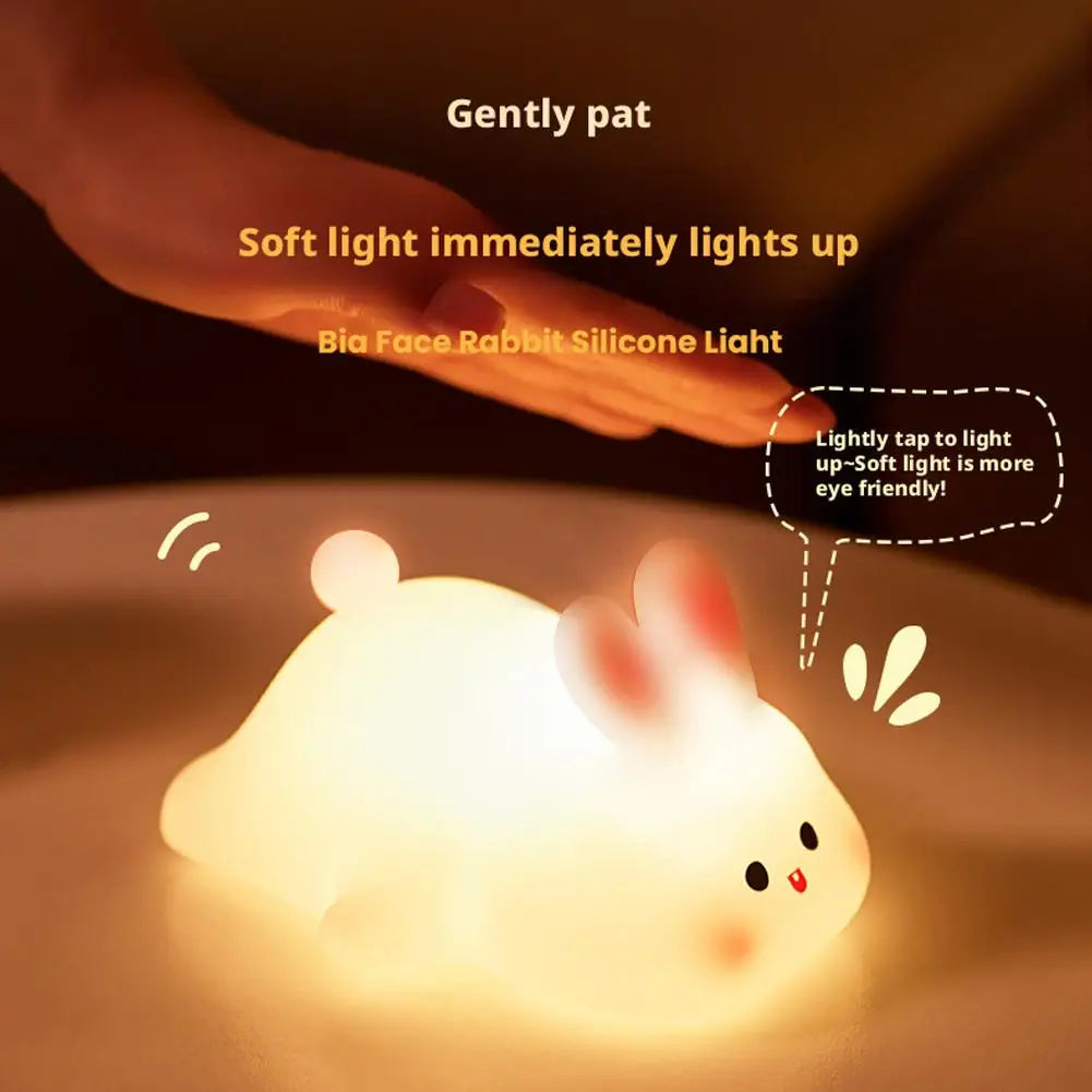 Cute Rabbit Silicone Night Light