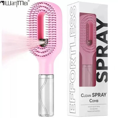 2 In 1 Spray Hair Brush Scalp Massager Comb